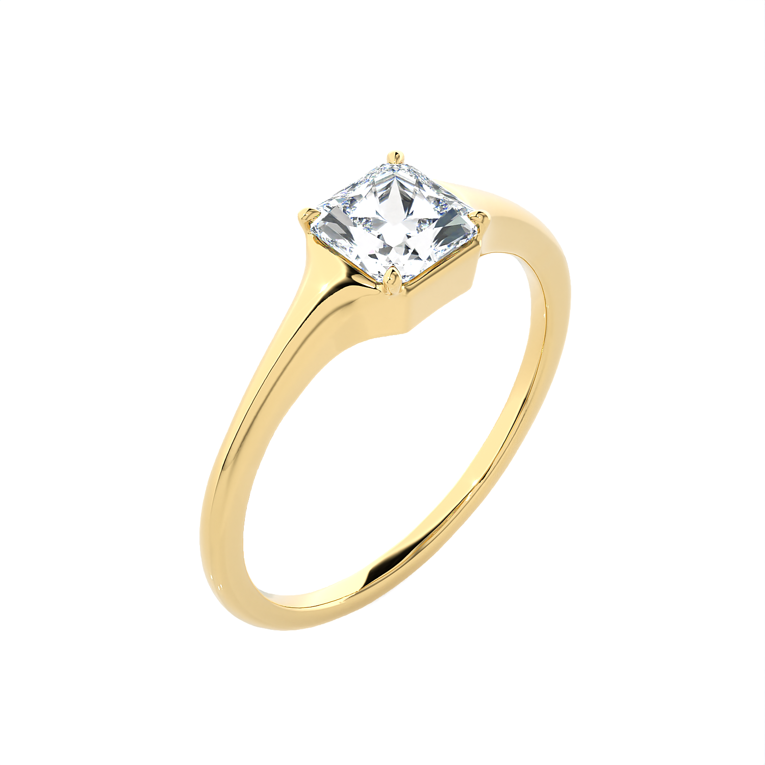 2 1/2 ctw Princess-Cut Lab Grown Diamond Solitaire Engagement Ring