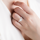 1 1/5 ctw Round Lab Grown Diamond Side Stone Engagement Ring