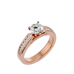 3/4 ctw Round Lab Grown Diamond Side Stone Engagement Ring