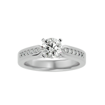 3/4 ctw Round Lab Grown Diamond Side Stone Engagement Ring