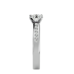 3/4 ctw Round Lab Grown Diamond Side Stone Engagement Ring