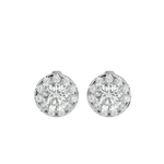 Round Lab Grown Diamond Halo Stud Earrings