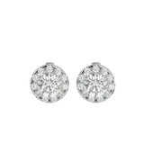 Round Lab Grown Diamond Halo Stud Earrings
