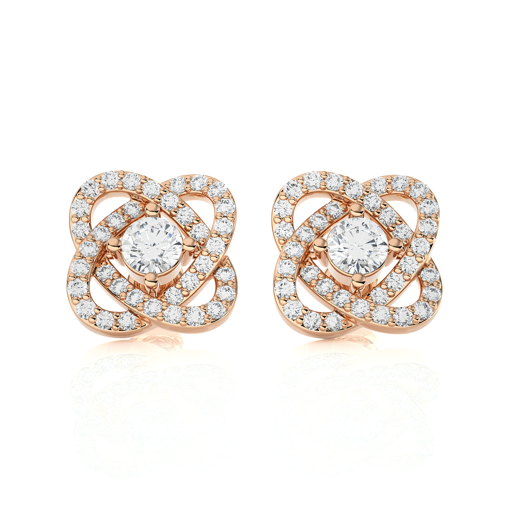 Round Lab Grown Diamond Stud Earrings