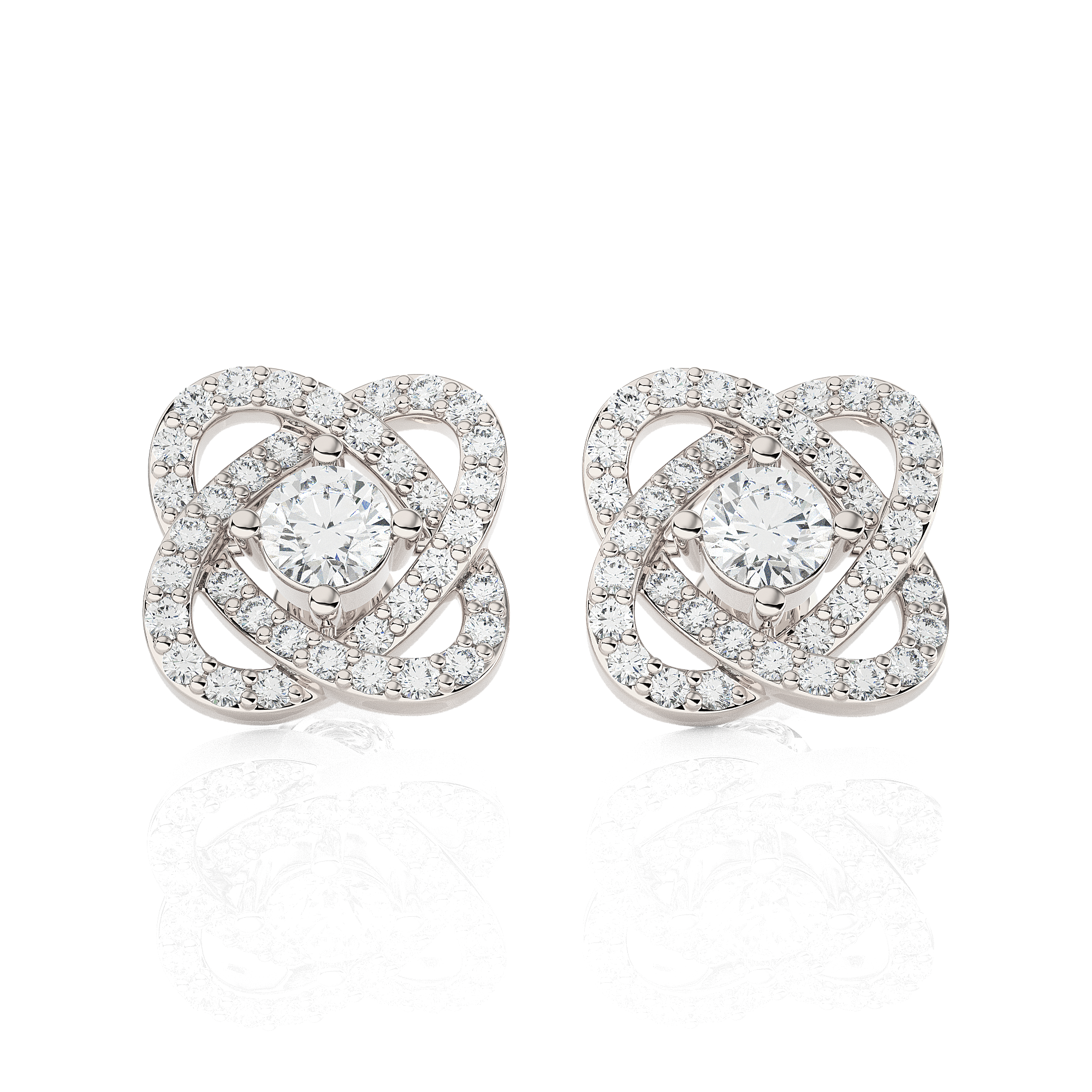 Round Lab Grown Diamond Stud Earrings