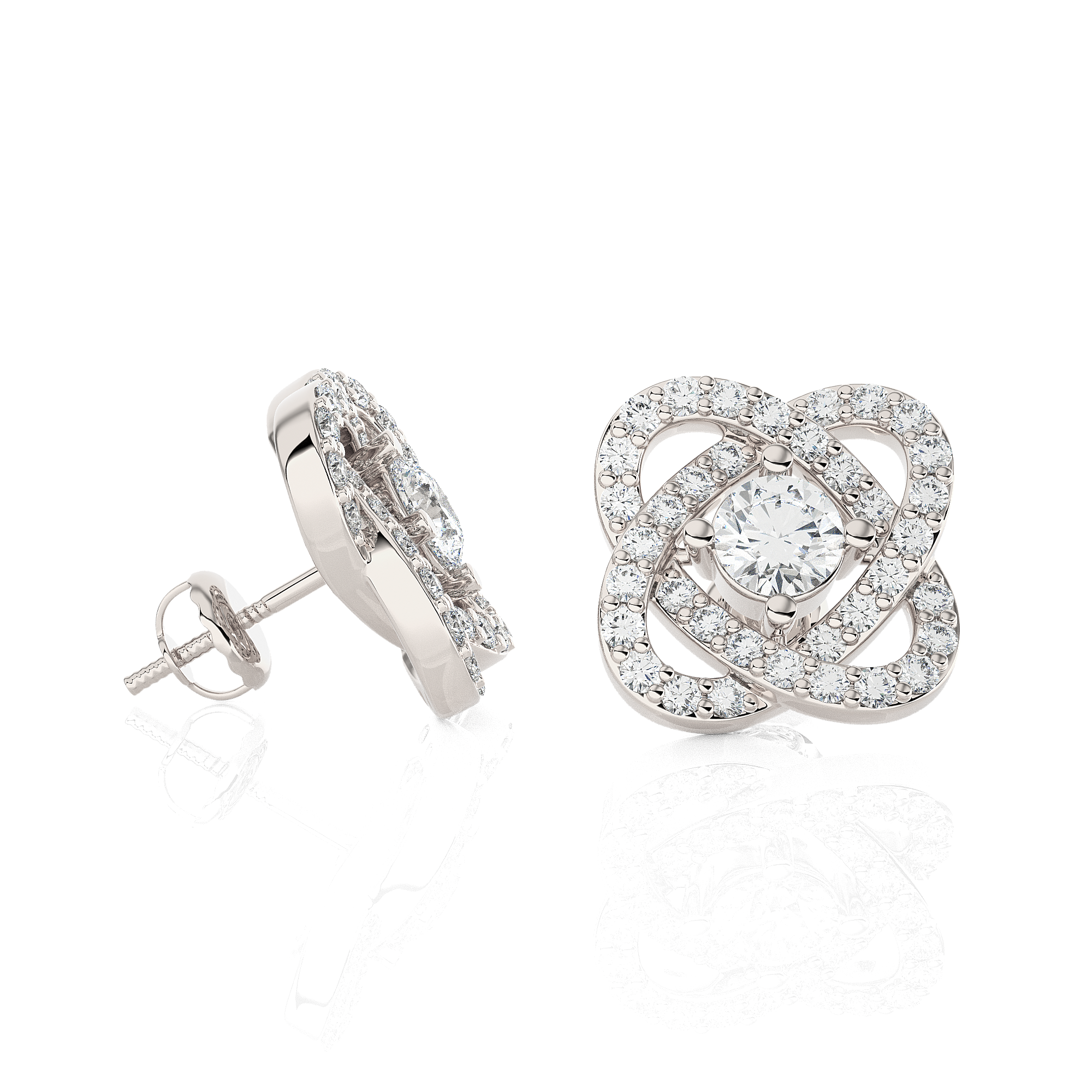 Round Lab Grown Diamond Stud Earrings