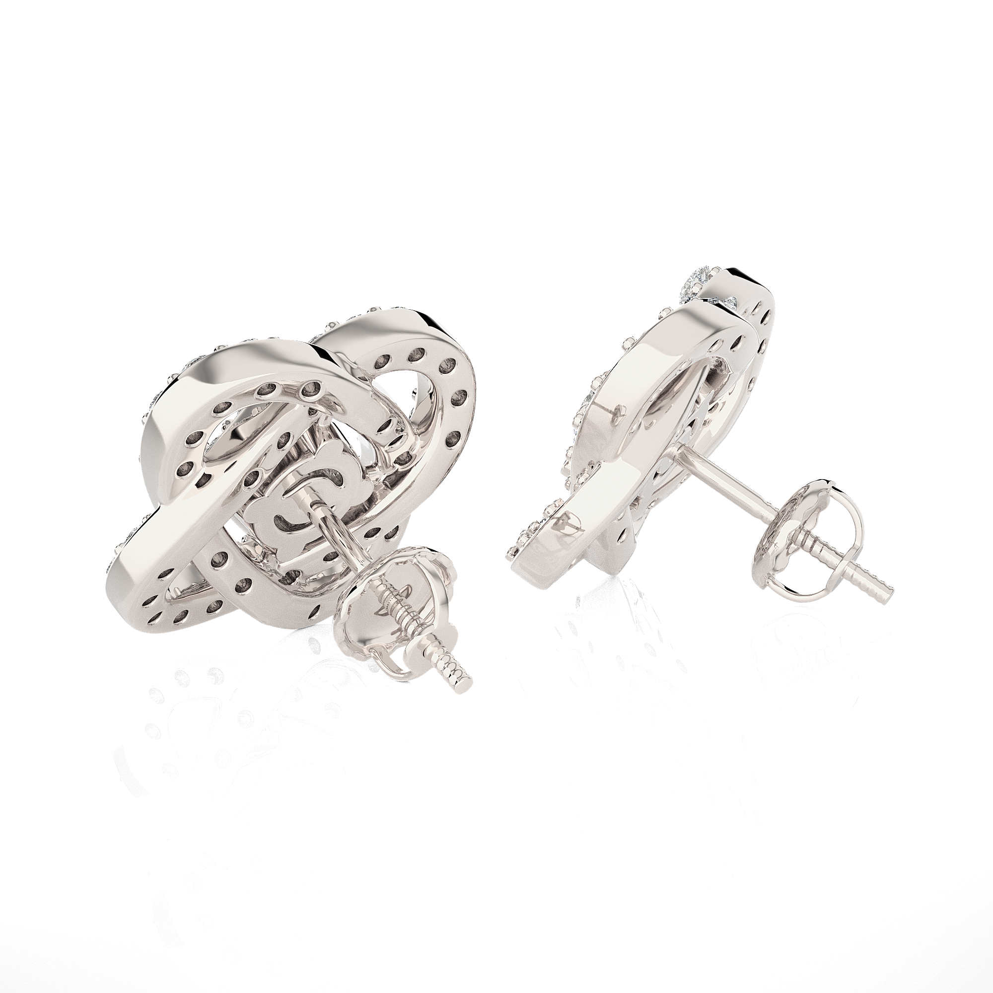 Round Lab Grown Diamond Stud Earrings