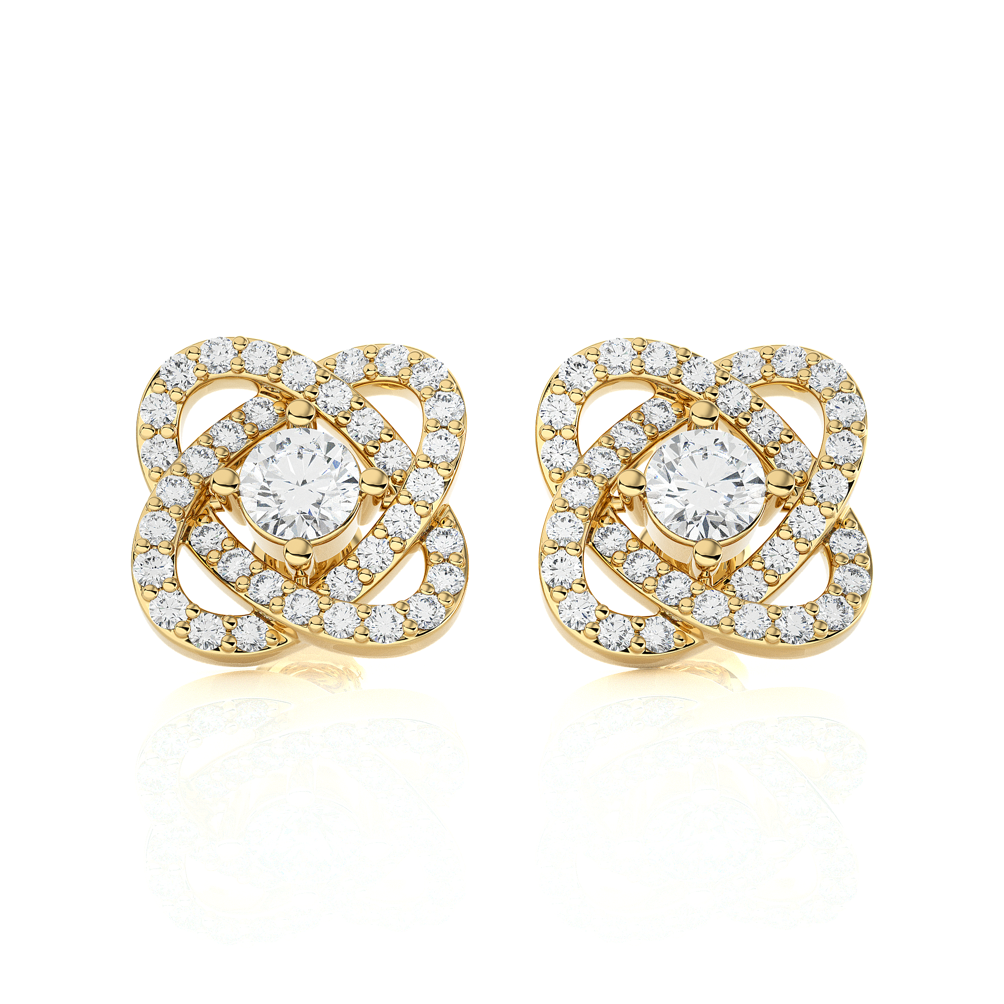 Round Lab Grown Diamond Stud Earrings