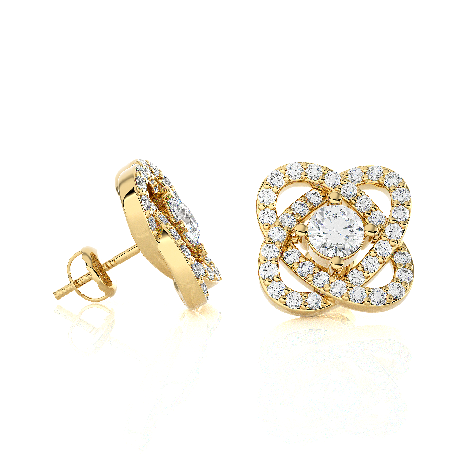 Round Lab Grown Diamond Stud Earrings