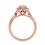 1 ctw Princess-Cut Lab Grown Diamond Halo Engagement Ring
