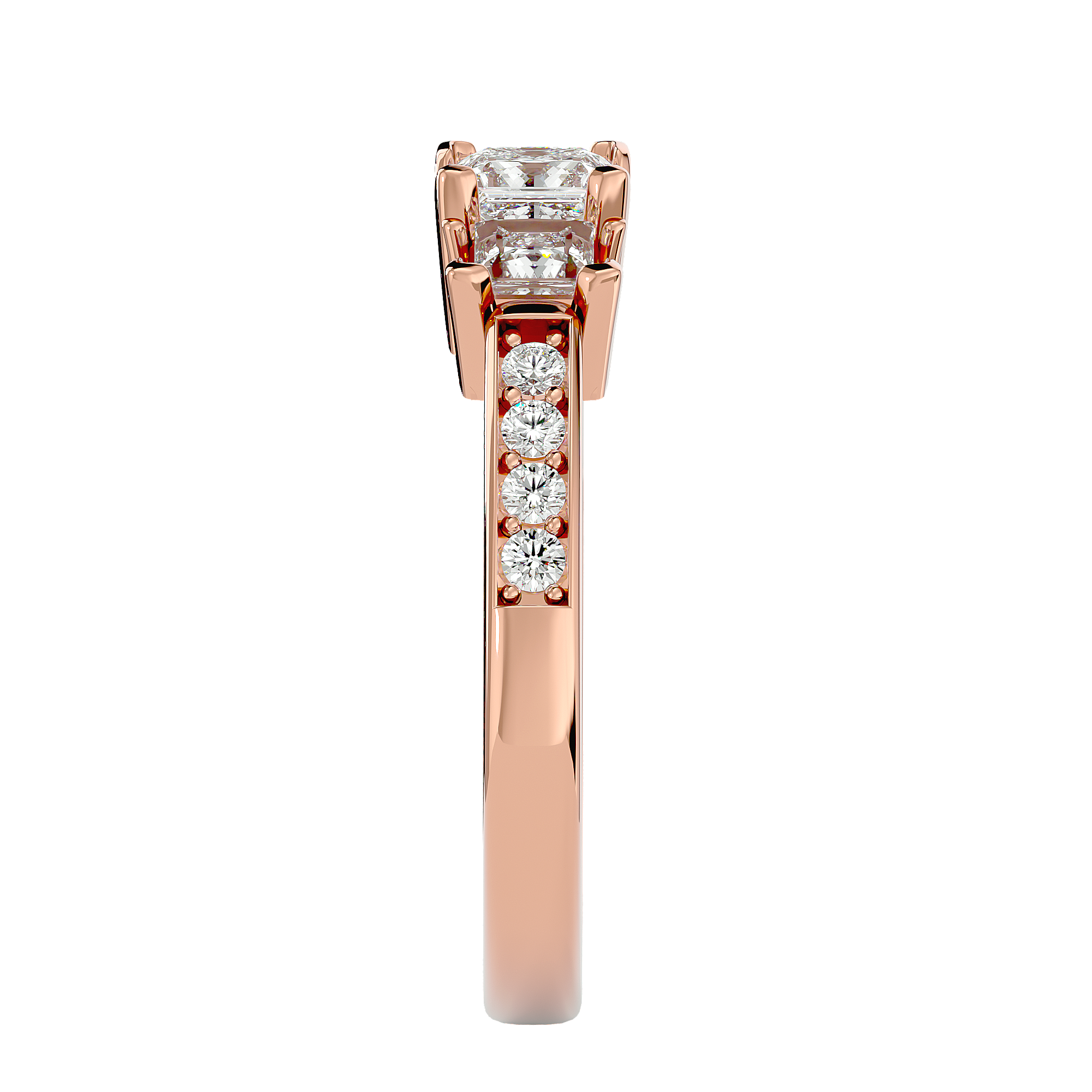 1 1/3 ctw Princess-Cut Three Stone Lab Grown Diamond Ring