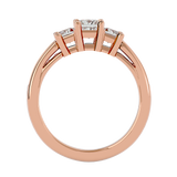 1 1/3 ctw Princess-Cut Three Stone Lab Grown Diamond Ring