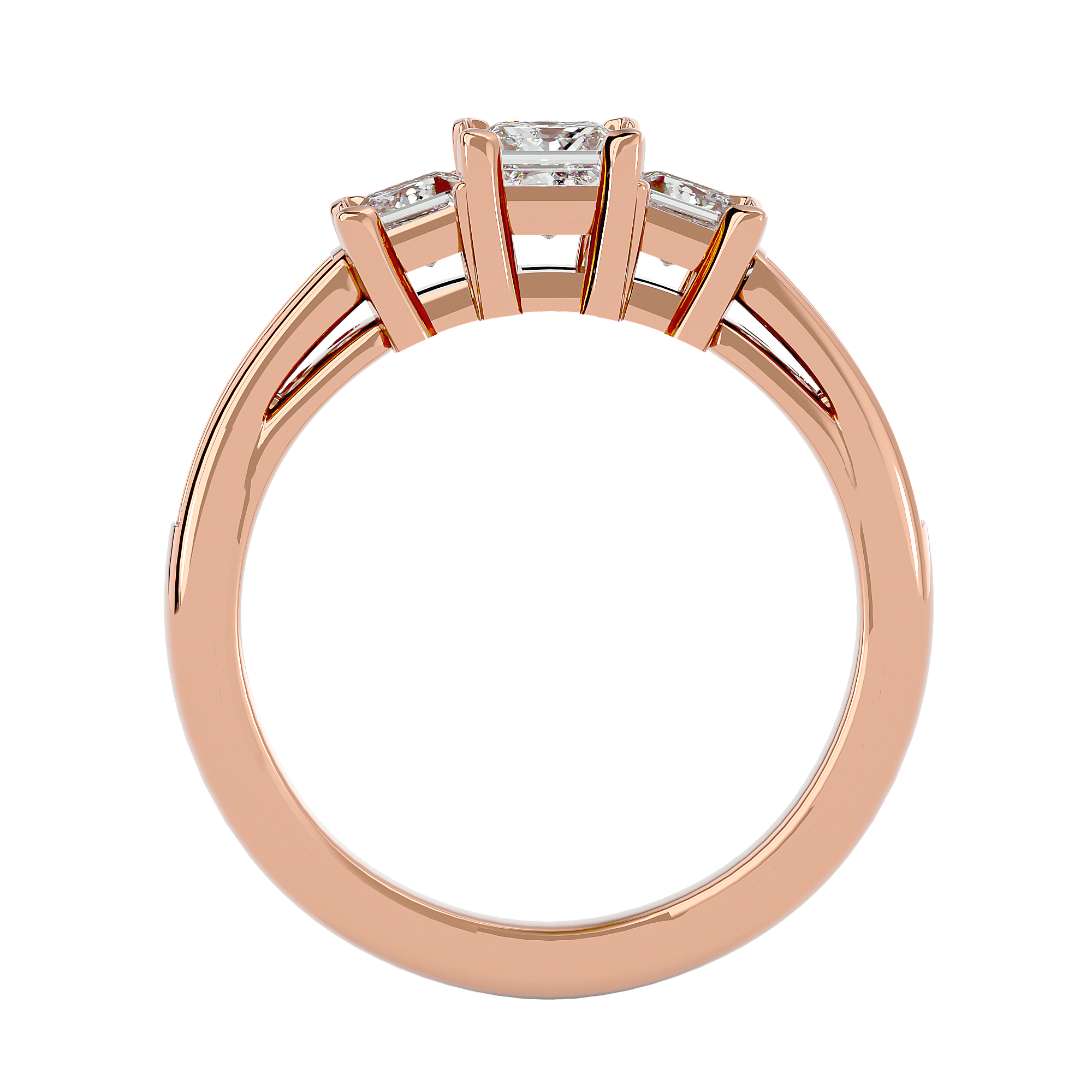 1 1/3 ctw Princess-Cut Three Stone Lab Grown Diamond Ring
