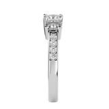 1 1/3 ctw Princess-Cut Three Stone Lab Grown Diamond Ring