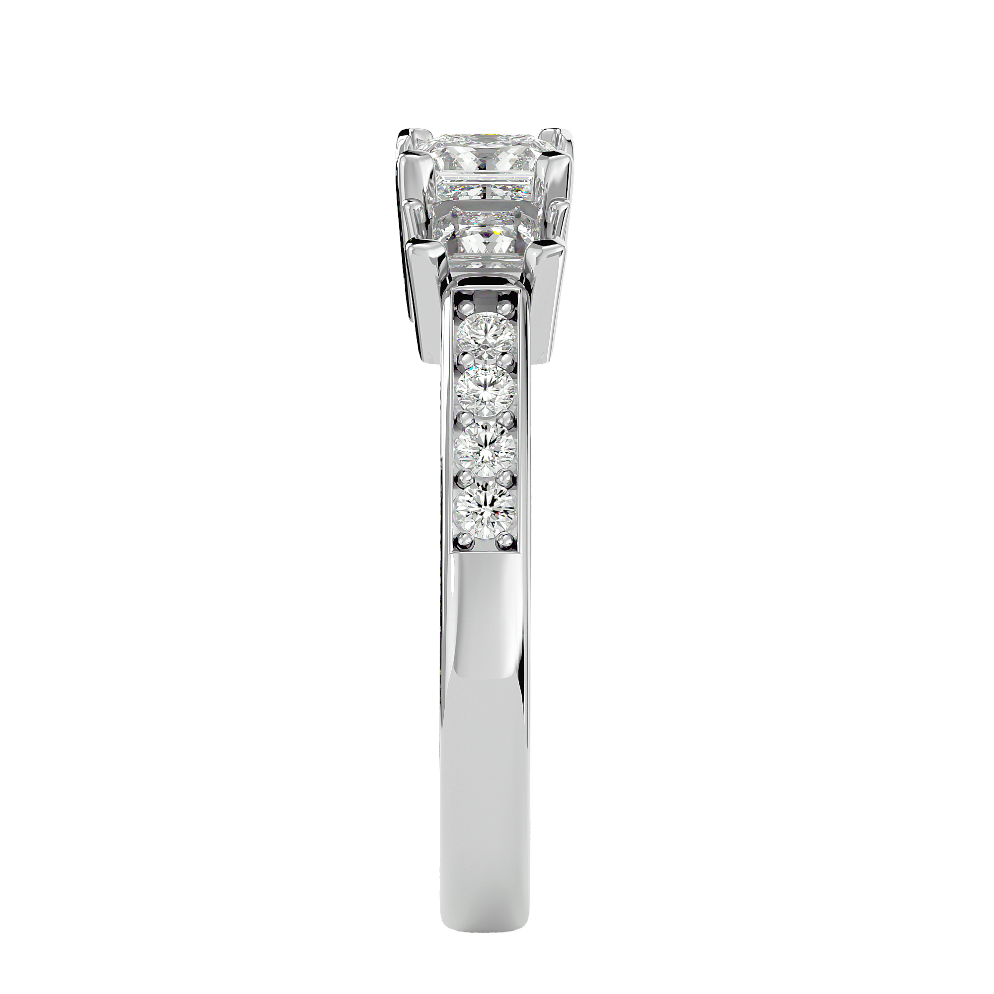 1 1/3 ctw Princess-Cut Three Stone Lab Grown Diamond Ring