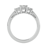 1 1/3 ctw Princess-Cut Three Stone Lab Grown Diamond Ring