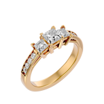 1 1/3 ctw Princess-Cut Three Stone Lab Grown Diamond Ring