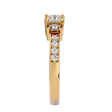 1 1/3 ctw Princess-Cut Three Stone Lab Grown Diamond Ring