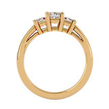 1 1/3 ctw Princess-Cut Three Stone Lab Grown Diamond Ring