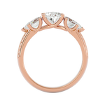 3 ctw Pear-Shaped Three Stone Lab Grown Diamond Ring