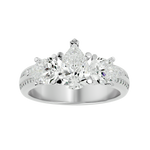 3 ctw Pear-Shaped Three Stone Lab Grown Diamond Ring