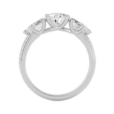 3 ctw Pear-Shaped Three Stone Lab Grown Diamond Ring