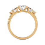 3 ctw Pear-Shaped Three Stone Lab Grown Diamond Ring