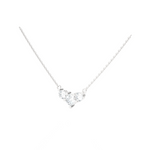Round Lab Grown Diamond Three Stone Necklace