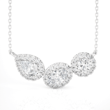 Multi-Stone Lab Grown Diamond Three Stone Necklace