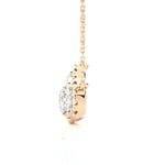 Round Lab Grown Diamond Three Stone Necklace