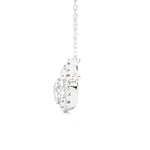 Round Lab Grown Diamond Three Stone Necklace