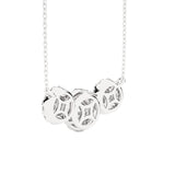 Round Lab Grown Diamond Three Stone Necklace