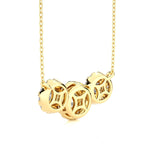 Round Lab Grown Diamond Three Stone Necklace