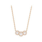 Round Lab Grown Diamond Three Stone Necklace