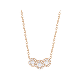 Round Lab Grown Diamond Three Stone Necklace