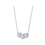 Round Lab Grown Diamond Three Stone Necklace
