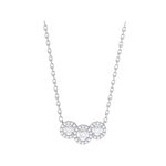Round Lab Grown Diamond Three Stone Necklace
