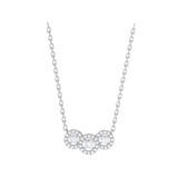 Round Lab Grown Diamond Three Stone Necklace