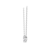 Round Lab Grown Diamond Three Stone Necklace