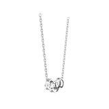 Round Lab Grown Diamond Three Stone Necklace