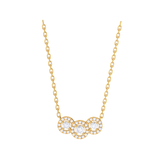 Round Lab Grown Diamond Three Stone Necklace