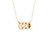 Round Lab Grown Diamond Three Stone Necklace