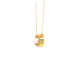 Round Lab Grown Diamond Three Stone Necklace