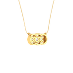 Round Lab Grown Diamond Three Stone Necklace