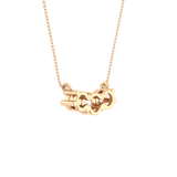 Round Lab Grown Diamond Three Stone Necklace