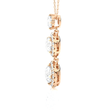 Round Lab Grown Diamond Three Stone Pendant