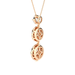 Round Lab Grown Diamond Three Stone Pendant