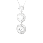 Round Lab Grown Diamond Three Stone Pendant