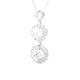 Round Lab Grown Diamond Three Stone Pendant