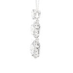 Round Lab Grown Diamond Three Stone Pendant